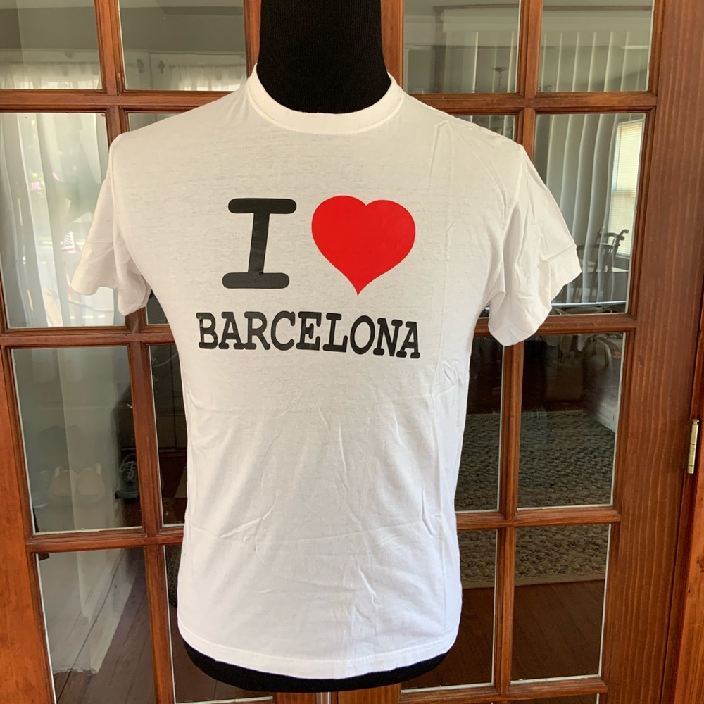 I love Heart Barcelona T Shirt New no tags